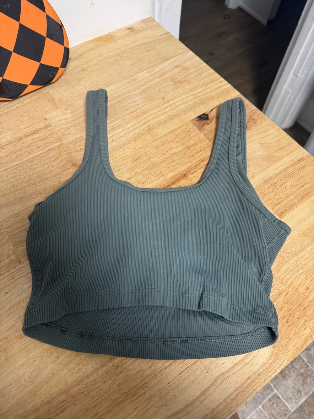 aerie Ribbed Scoop Bralette in Olive